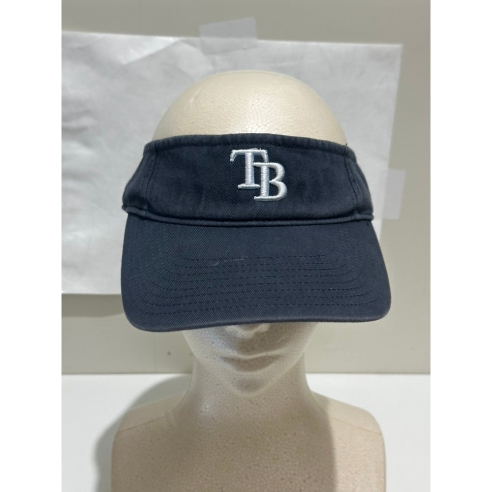 Twins Enterprise Tampa Bay Rays Visor Navy Blue Cotton Adjustable TB Logo Hat